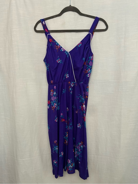 Alden Dresses & Skirts - True Vintage Circa 1970's/1980's Purple Floral Sundress w/ Teal and Pink Accents